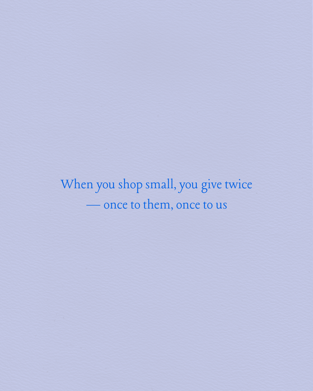 Why Small Batch Matters